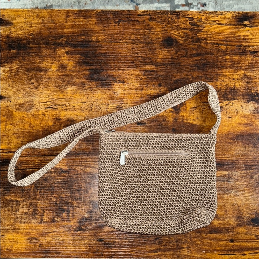 The Sak Tan Crochet Shoulder Bag